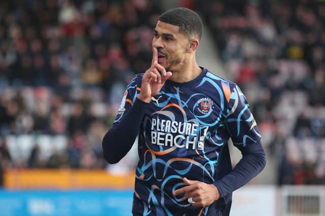 Ashley Fletcher was on hand with the Seasiders' third goal of the afternoon against Exeter at the weekend.