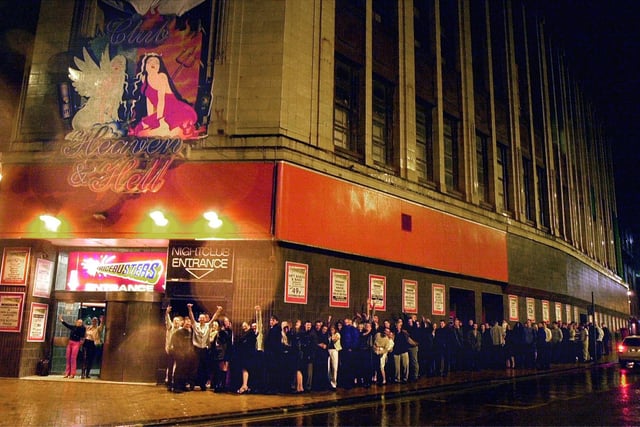 Heaven and Hell Nightclub took the generous step of offering free entry and drinks to promote their new image in 2001. The queue stretching round to Bank Hey Street. Were you there?