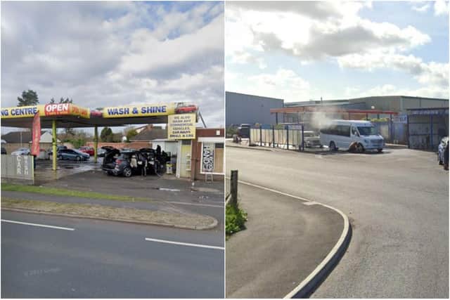 (Left) Super Hand Car Wash in Lytham Road, Warton (Right) Handy Wash in Venture Road, Fleetwood (Credit: Google)
