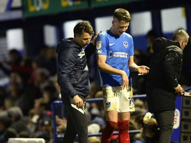 Danny Cowley, left, has ruled out a return to Portsmouth for striker George Hirst