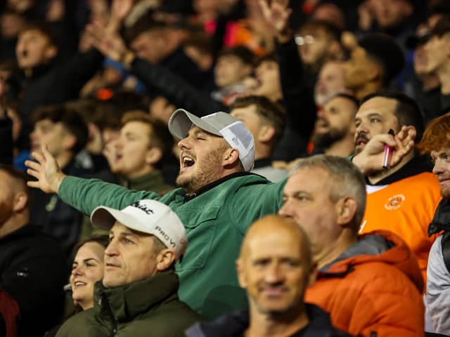Seasiders supporters at Bloomfield Road.