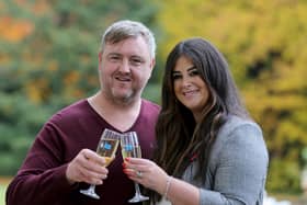 Andrew and Natalie Cunliffe from Blackpool celebrating their National Lottery scatchcard win