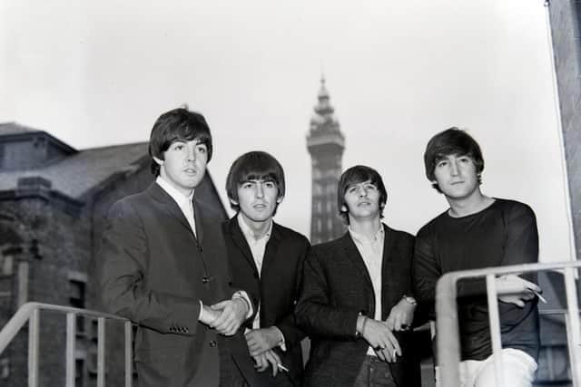 The Beatles on a visit to Blackpool for a concert at the Opera House on August 16, 1964