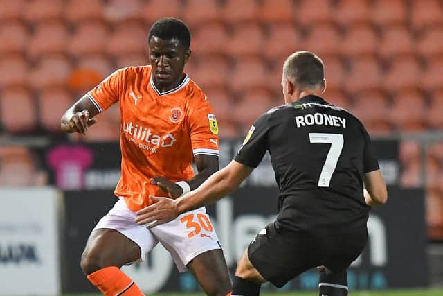 Lubala's last appearance for Blackpool came in the Carabao Cup back in August
