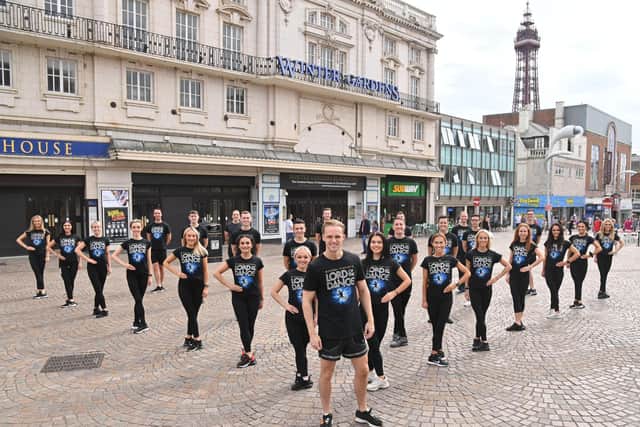 The cast of Michael Flatley Lord of the Dance 25th  anniversary  tour 202 in Blackpool