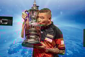 Nathan Aspinall won the Betfred World Matchplay title at Blackpool's Winter Gardens in 2023 Picture: Taylor Lanning/PDC