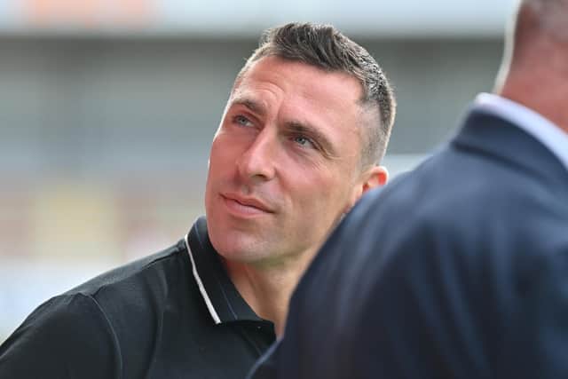Fleetwood Town head coach Scott Brown witnessed his first league victory Picture: Adam Gee