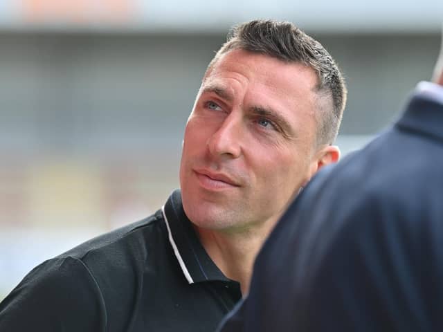 Fleetwood Town head coach Scott Brown witnessed his first league victory Picture: Adam Gee