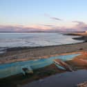 Blue skies over Morecambe Bay By Janette Wright of Bolton le Sands.