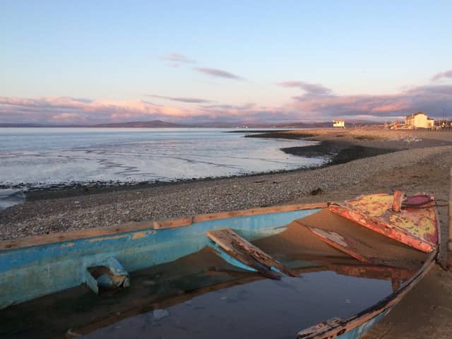 Blue skies over Morecambe Bay By Janette Wright of Bolton le Sands.
