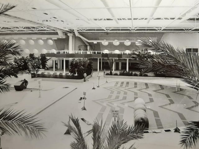 A view of the wave pool. It was innovative in its day