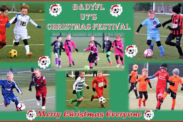 A festive montage from the Blackpool and District Youth League Under-7s Christmas festival  Picture: B&DYFL