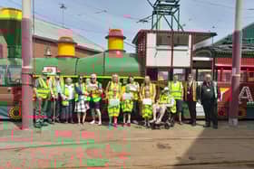 Youngsters including the Dillingham family enjoyed a tour of Tramtown