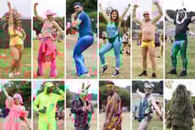 Colourful, wacky and stylish fashion choices on display during the second day at Glastonbury Festival 2022. Glastonbury, Somerset. 22 June 2022. 