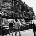 The Gold Mine at Blackpool Pleasure Beach, modelled on the Califorian gold rush mines of Sierra Nevada. Pictured just before it was due to open in October 1971