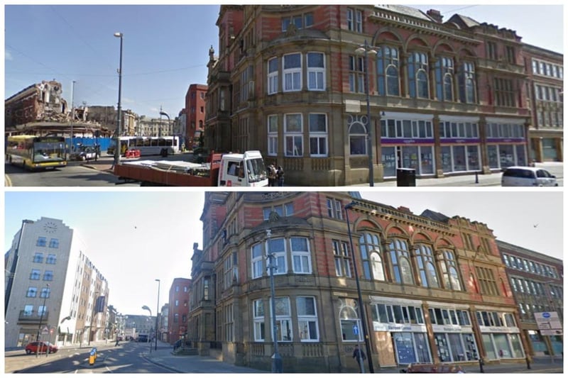 Blackpool Town Hall in 2009 and the latest Google picture in 2022