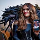 Charlotte Dawson, the daughter of legendary comedian Les Dawson, during rehearsals of Beauty And The Beast at Blackpool Pleasure Beach (Credit: William Lailey / SWNS)