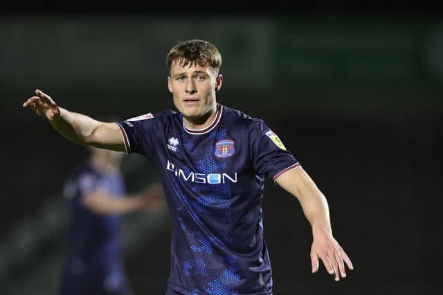 Carlisle midfielder Owen Moxon.