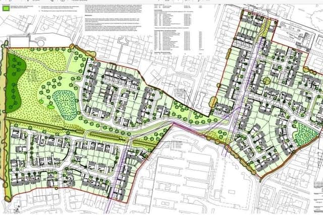 The proposed layout of the site