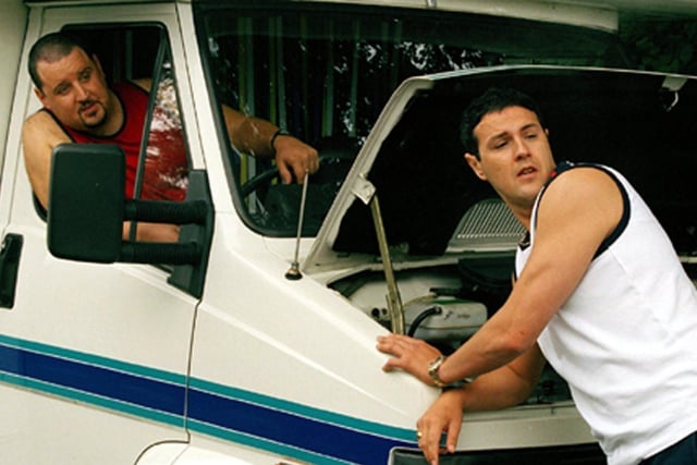 Peter Kay and Paddy McGuinness in the camper van in Max and Paddy's Road To Nowhere. Filmed across the North West, Blackpool had to be included