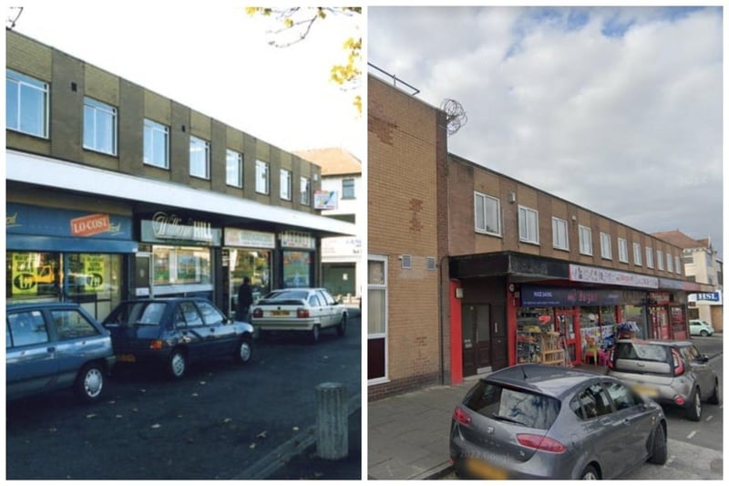 The row of shops on Talbot Road - most have changed hands since the 1990s (left)