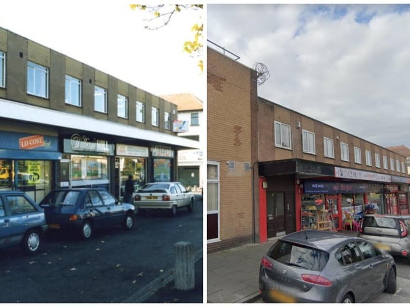 The row of shops on Talbot Road - most have changed hands since the 1990s (left)