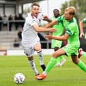 Danny Mayor in action on his AFC Fylde debut against Oxford City Photo: AFC Fylde