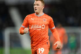 WEST BROMWICH, ENGLAND - NOVEMBER 01:  Shayne Lavery of Blackpool during the Sky Bet Championship between West Bromwich Albion and Blackpool at The Hawthorns on November 01, 2022 in West Bromwich, England. (Photo by Shaun Botterill/Getty Images)