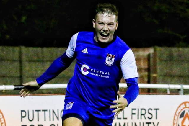 Nathan Cliffe scored both Squires Gate's goals in the win over Avro  Picture: IAN MOORE