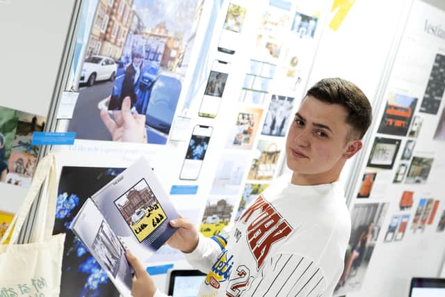 UCLan student and entrepreneur James Garside with his final year degree project
