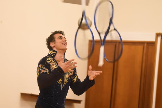 Juggler Glenn Falco entertained at the event.