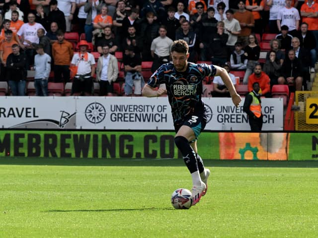 James Husband isn’t ready just yet to return from injury for Blackpool. (Image: Camera Sport)