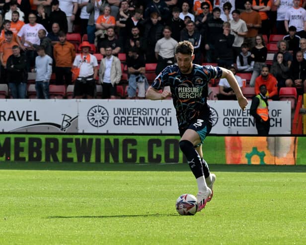 James Husband isn’t ready just yet to return from injury for Blackpool. (Image: Camera Sport)
