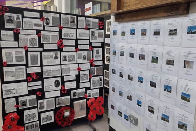 The former pupils who perished in war were remembered among the displays.