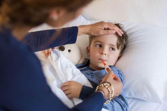 Hand, foot and mouth disease is a common childhood illness that can also affect adults. The first signs can be a sore throat, a high temperature and not wanting to eat