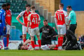 Concern for the injured Paddy Lane at Gillingham Picture: SAM FIELDING / PRiME MEDIA IMAGES