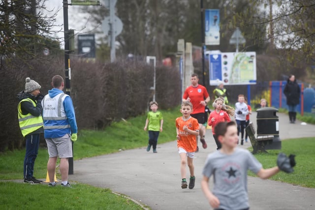 The youngsters participating in Junior Parkrun at Park View 4U are aged from four to 14.