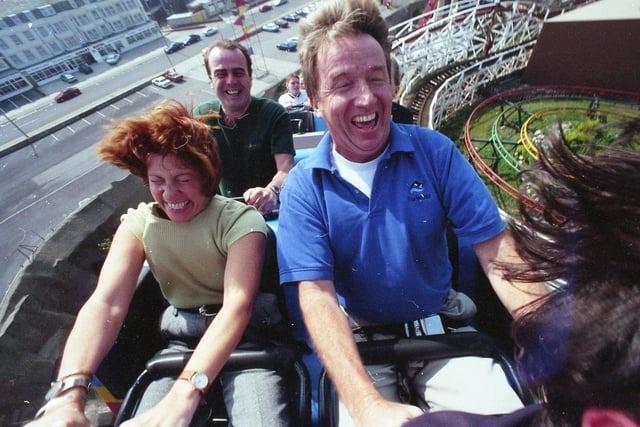 American roller coaster expert Richard Hoag has helped to design some of the world's best rides and he took some time out with his wife Beth to try out the Big One