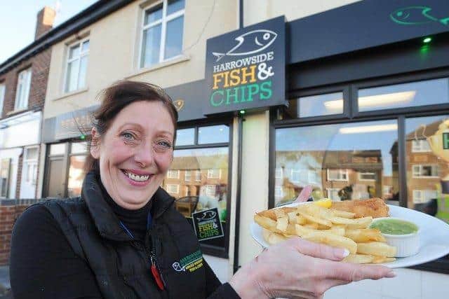Sue Miller, of the Harrowside Chippy