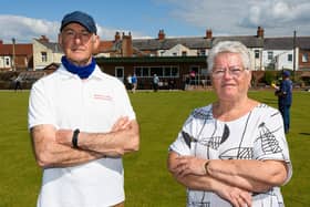 Chairman Dave Walters and Secretary Kath Donnelly at Strawberry Gardens bowling club which  has been hit by new annual rent. Photo: Kelvin Stuttard