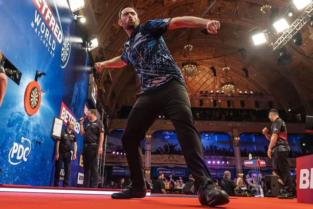 Luke Humphries took victory over Damon Heta at the Betfred World Matchplay in Blackpool Picture: Taylor Lanning/PDC