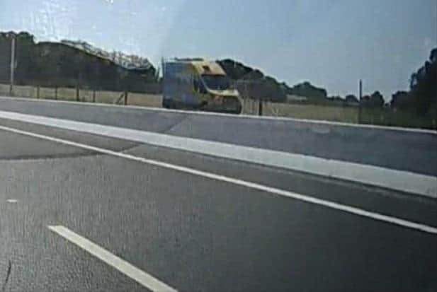 Speed camera vans on the new M55 link road (connecting parts of Preston and the Fylde Coast to the M55 motorway. (Photo by Phil Thompson)