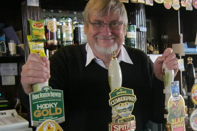 Dave Shaw, landlord of the Strawberry Gardens pub, Fleetwood.