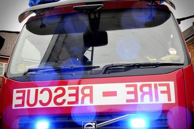 Fire crews were called to a car fire on the M55