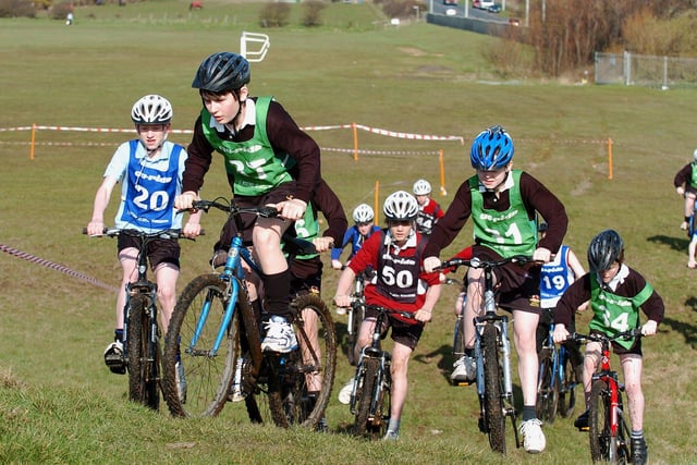 Schools Cycling event at Collegiate High School. Year 8 boys race. Michael Cotton (St Georges High School) in the lead