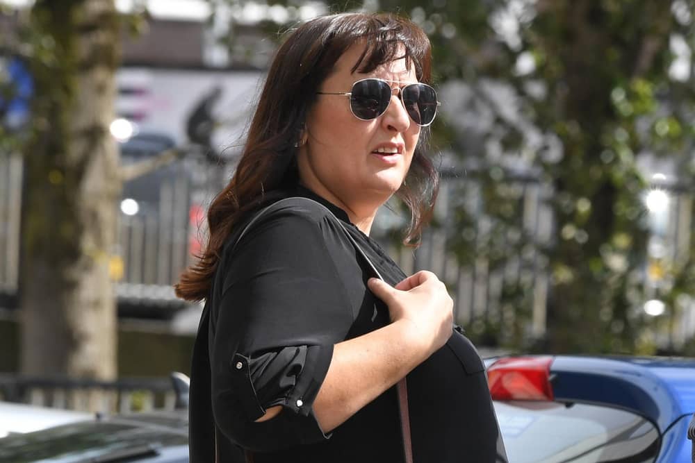 Former prison librarian Sharon Mawdsley at Preston Magistrates Court today (September 8) as she faces seven charges.