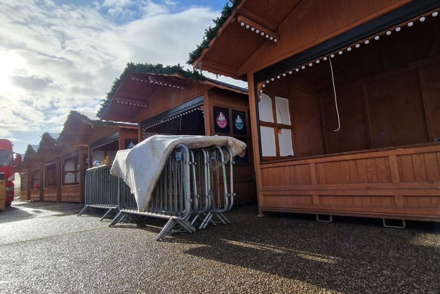 Christmas By The Sea is in the process of being set up in Blackpool. Photo by Lucinda Herbert