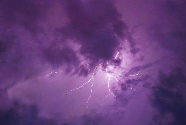 Thunderstorms and heavy rains were expected to develop across Lancashire.