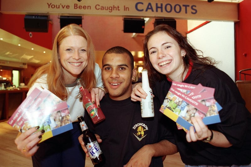 Barstaff at Cahoots Sally Murray, Danny Blydgen, Janine Taylor