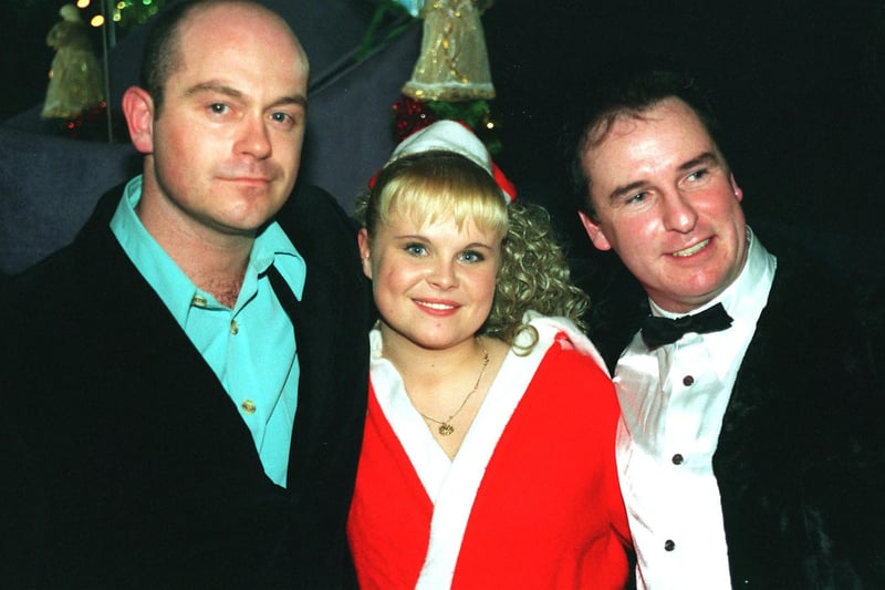 Ross Kemp, DJ Hayley Kay, and Peter Clarke, 1997